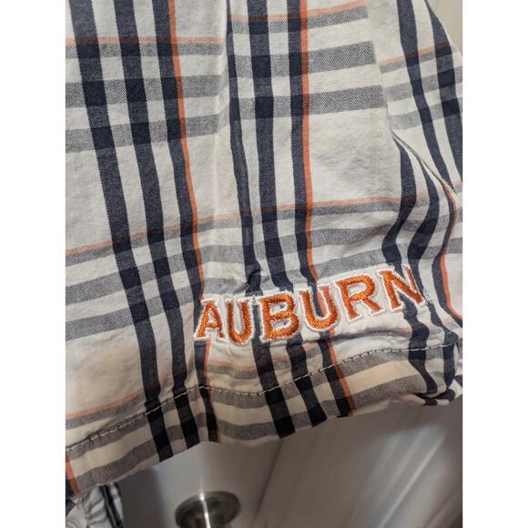 Columbia PFG Super Bonehead Auburn White Plaid Short Sleeve Shirt Mens L SEC - Picture 2 of 9